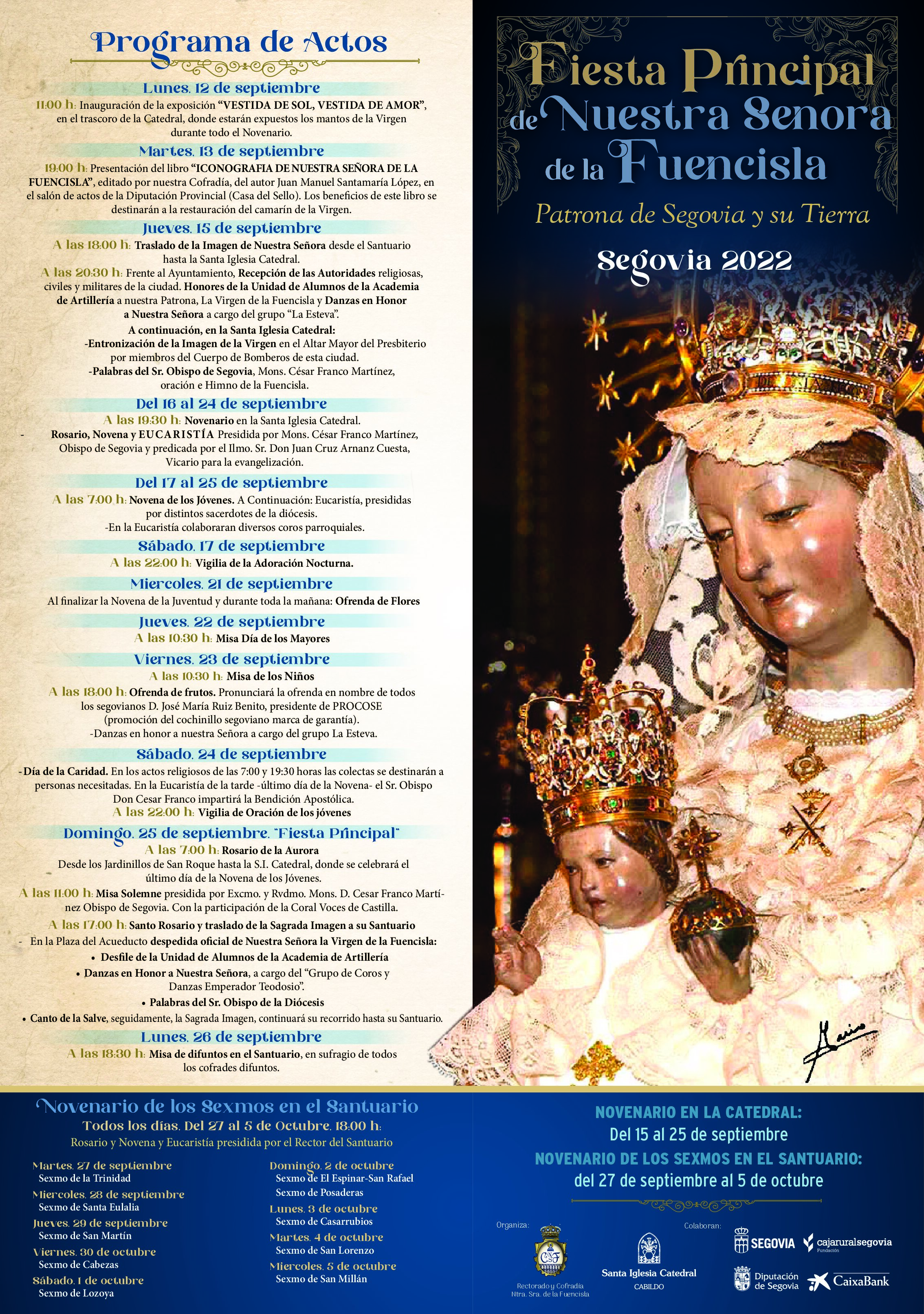 Programa del novenario 2022